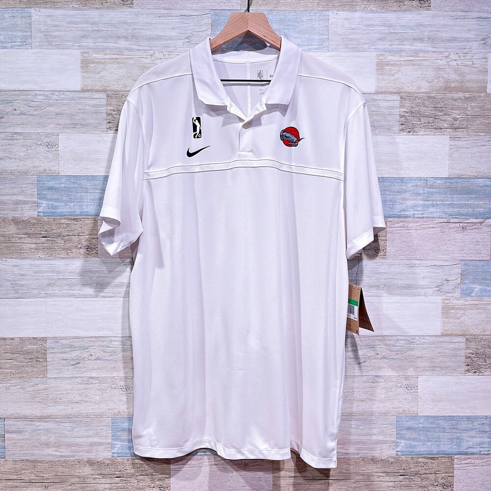 Rio Grande Valley Vipers NBA G League Nike Golf Dri Fit Polo Shirt White Mens XL
